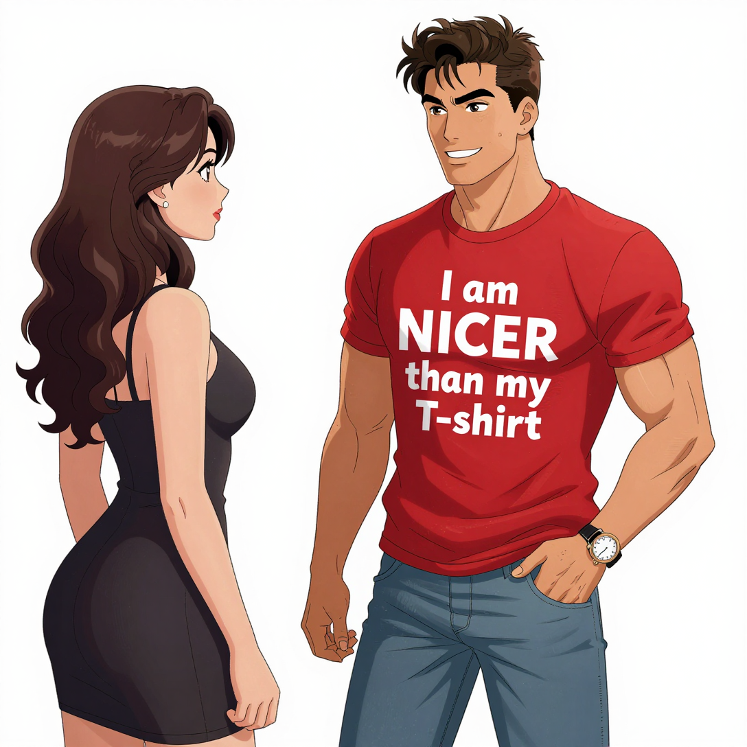 I am nicer than my T-shirt